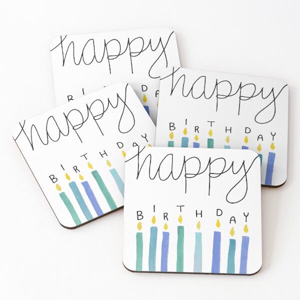 Item preview, happy birthday candles blue designed and sold by Spitfire July Doodles.