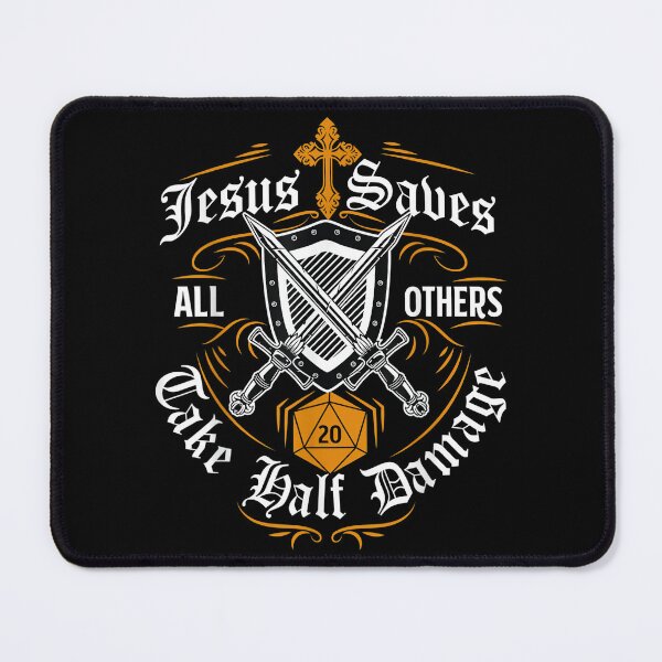 Item preview, Jesus Saves All Others Take Half Damage Funny Dragons RPG designed and sold by AnhVu03.