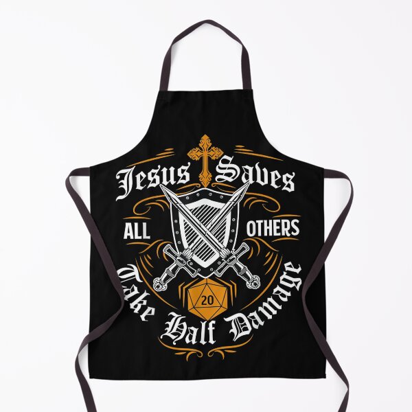 Item preview, Jesus Saves All Others Take Half Damage Funny Dragons RPG designed and sold by AnhVu03.