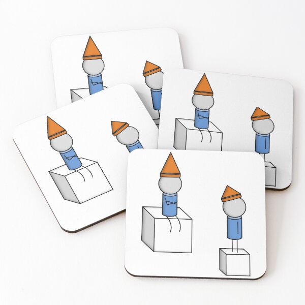 Item preview, Mignomes Sitting and Standing on Cubes designed and sold by NoirPineapple.
