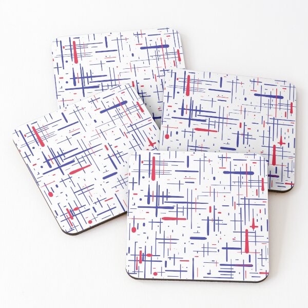 Item preview, Mid-Century Modern Kinetikos Pattern in Red White and Blue designed and sold by kierkegaard.