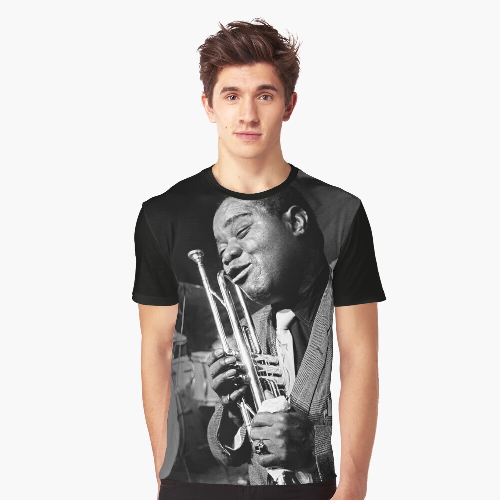 Louis Playing Trumpet T-Shirt (Adults, Kids, Short & Long Sleeve)