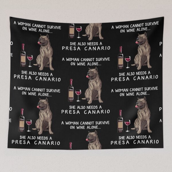 Item preview, Presa Canario and wine Funny dog designed and sold by Shakira Hauck.