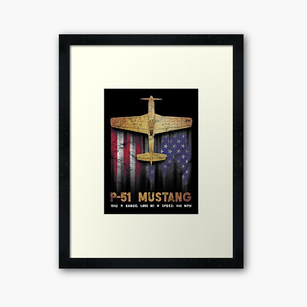 Vista previa del artículo con la obra «Avión de combate P-51 Mustang de la Segunda Guerra Mundial», diseñado y vendido por Shakira Hauck.
