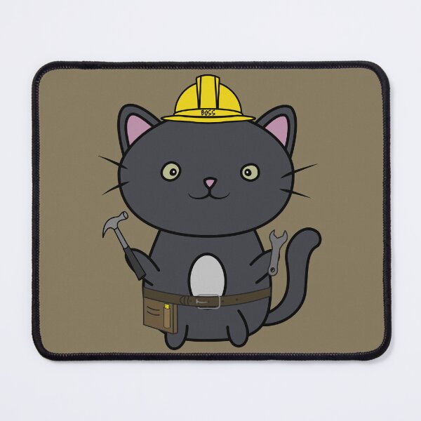Item preview, Cute handyman cat - construction worker cat with tools designed and sold by xP42.