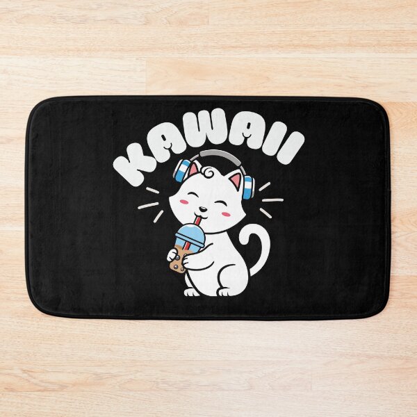 Item preview, Original kawaii cat drinking boba designed and sold by FurioInc.