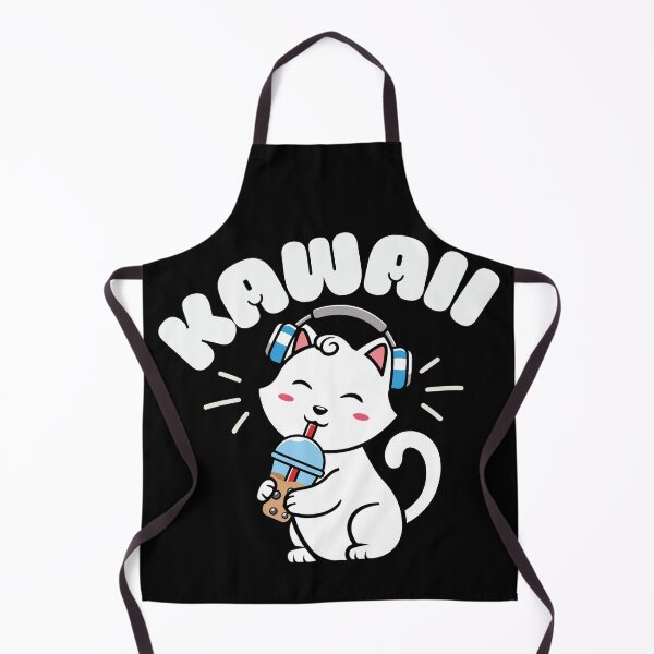 Item preview, Original kawaii cat drinking boba designed and sold by FurioInc.