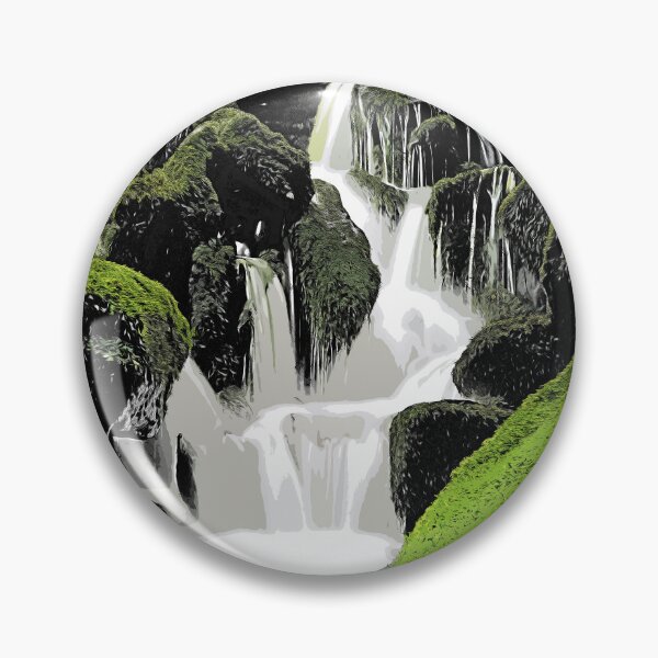 Item preview, Waterfall, beautiful landscape, color art designed and sold by artdragongift 15.