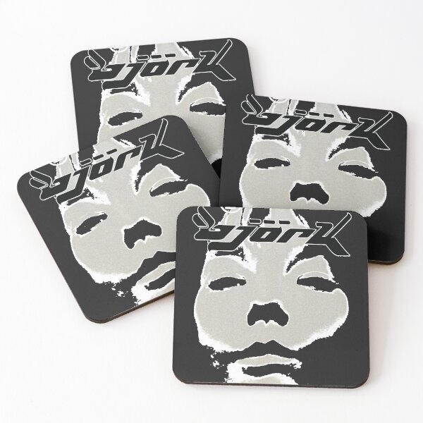 Aperçu de l'œuvre Logo de visage vintage homogène Bjork (noir blanc) créée et vendue par AbrahamDwyer32.