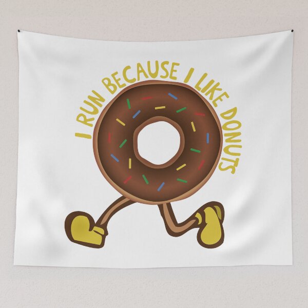 Item preview, I run because I like donuts | I really like donuts | donuts | I really like running | I run because | donut | Funny Running Gift designed and sold by fivo.