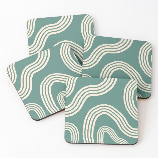 Item preview, Green wavy pattern  designed and sold by toraaDesigns.