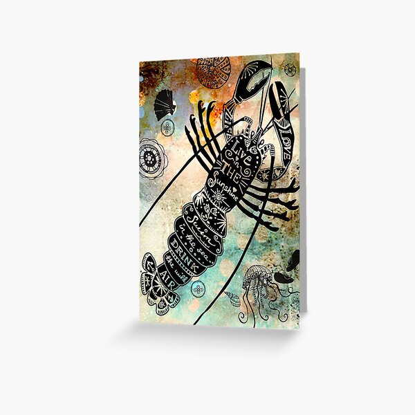 Larry the Lobster - loving the Ocean Greeting Card