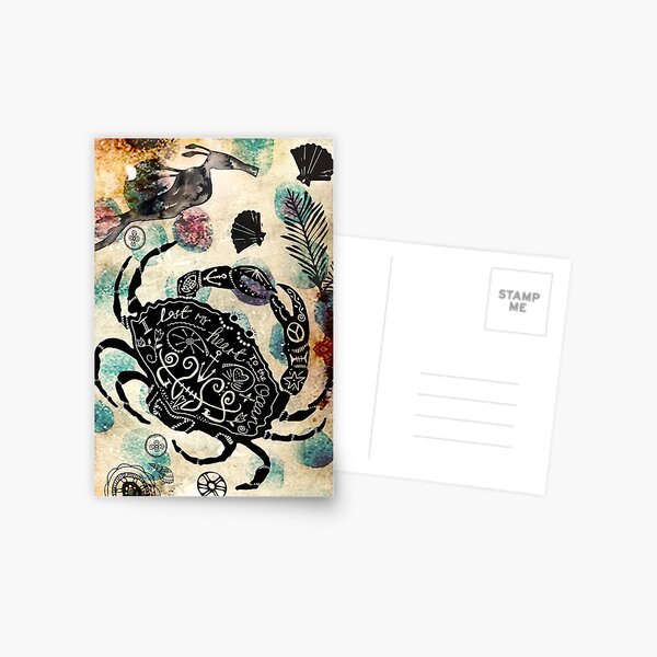 Christopher the crab enjoying a walk along the ocean bed Postcard