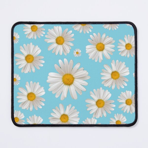 Item preview, Blue background daisy print designed and sold by Ponted.