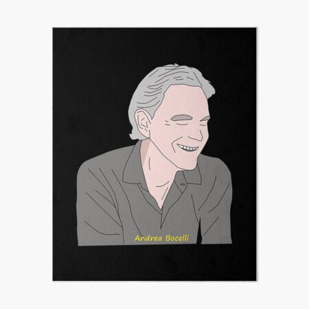 "Andrea Bocelli Hand Draw" Art Board Print for Sale by BryannaLaRussa ...