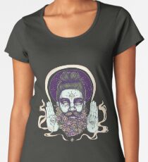 Flower Beard || Psychedelic Illustration by Chrysta Kay Women's Premium T-Shirt