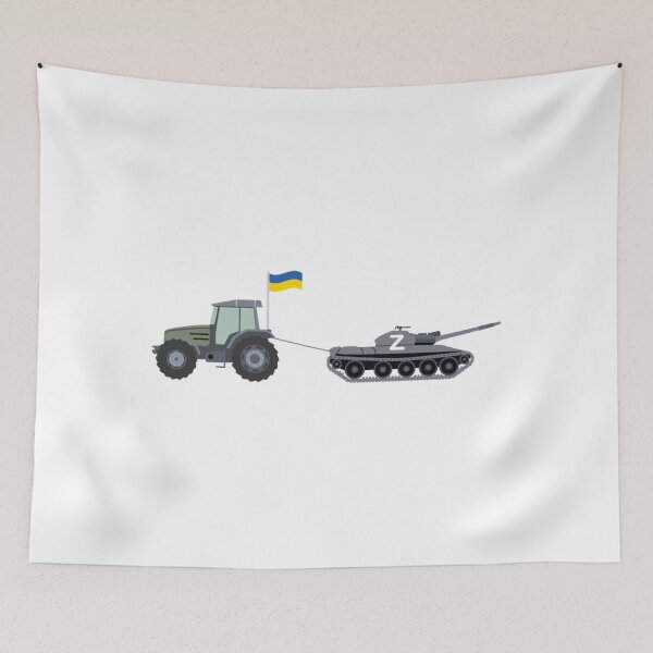 Item preview, Ukrainian Farmer Towing Russian Tank Funny   designed and sold by AlexeaNagley.