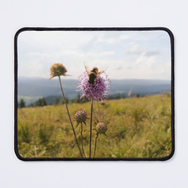 Item preview, Purple Meadow Flower with Bee in Mountain designed and sold by katiamelnik.