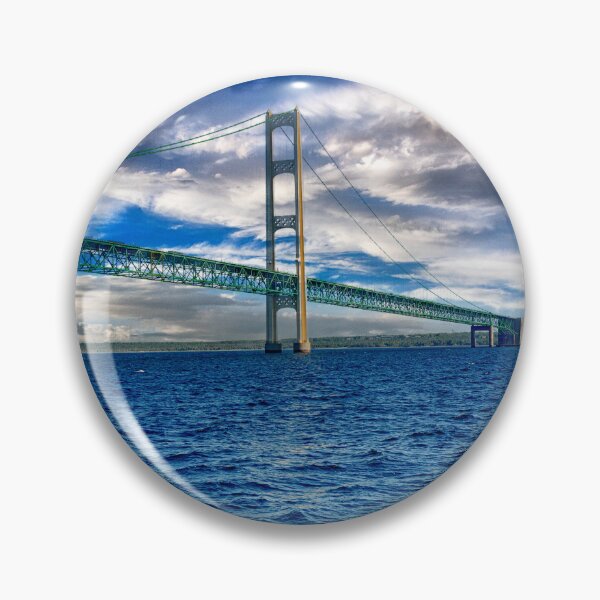 Item preview, The Mackinac Bridge from the Straits of Mackinaw designed and sold by Kathy Weaver.