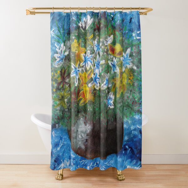 Flowers in Pot Shower Curtain