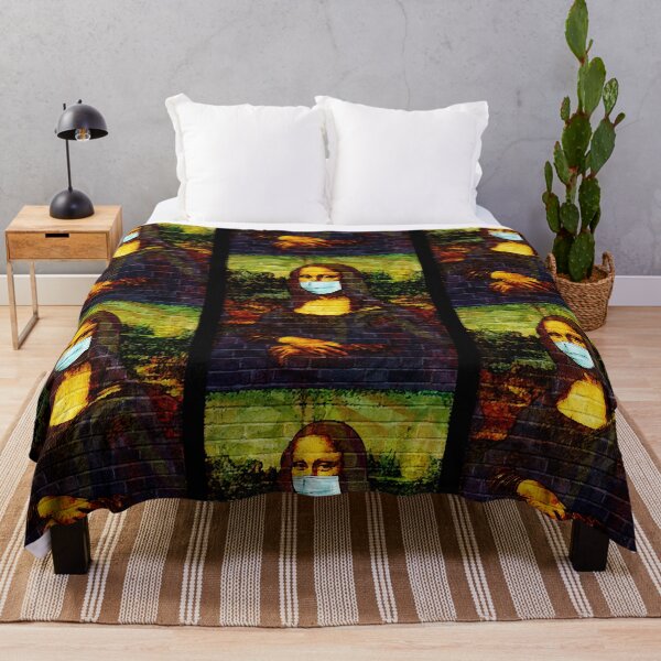 Item preview, Pandemic Mask Art Mona Lisa Graffiti designed and sold by MichelleS29177.