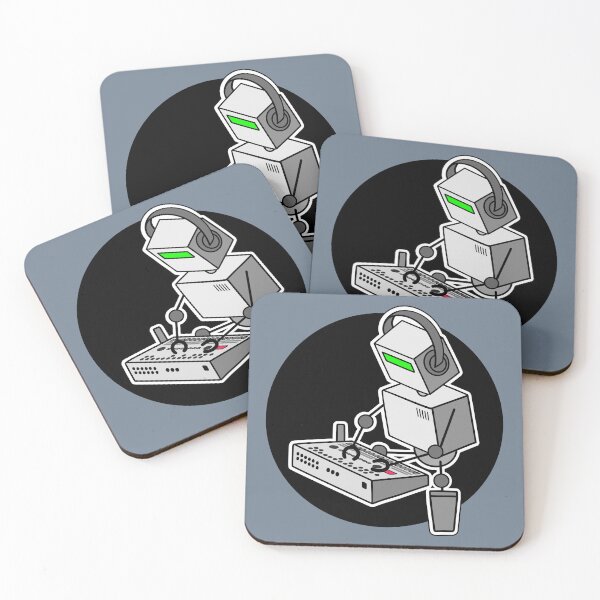 Item preview, Robot Musician Playing 909 Drum Machine designed and sold by AtomicMalibu.