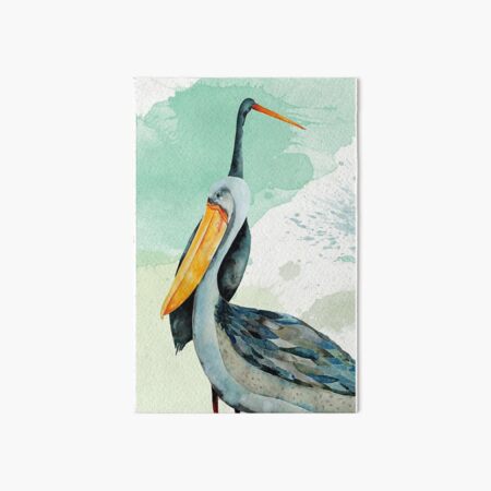 Percy the Pelican hangs out with friends Art Board Print
