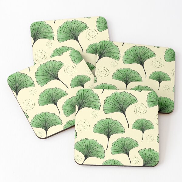 Item preview, beautiful colorful pattern with ginkgo biloba leaves - bright floral pattern designed and sold by Sunshine2504.