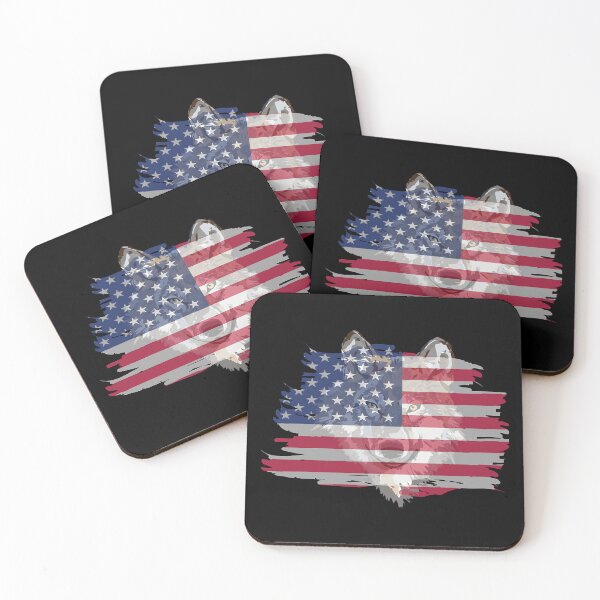 Item preview, 4th of July wolf usa flag designed and sold by Lyda Hartmann.