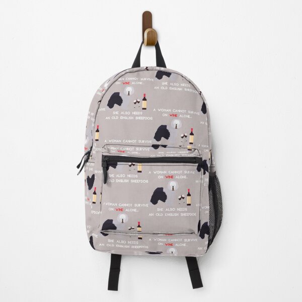 Item preview, Best Seller Old English Sheepdog And Wine , FUNNY On A Black designed and sold by Lyda Hartmann.