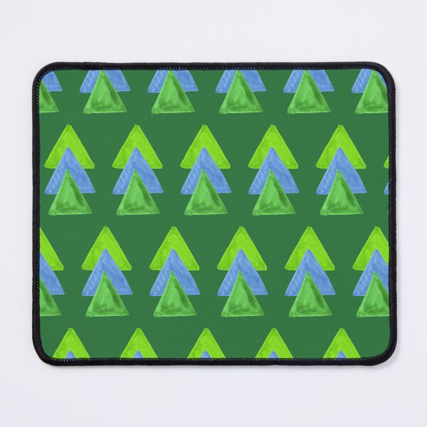 Item preview, Three Triangles Geometric Pattern - Green and Blue designed and sold by Harriet Linton.