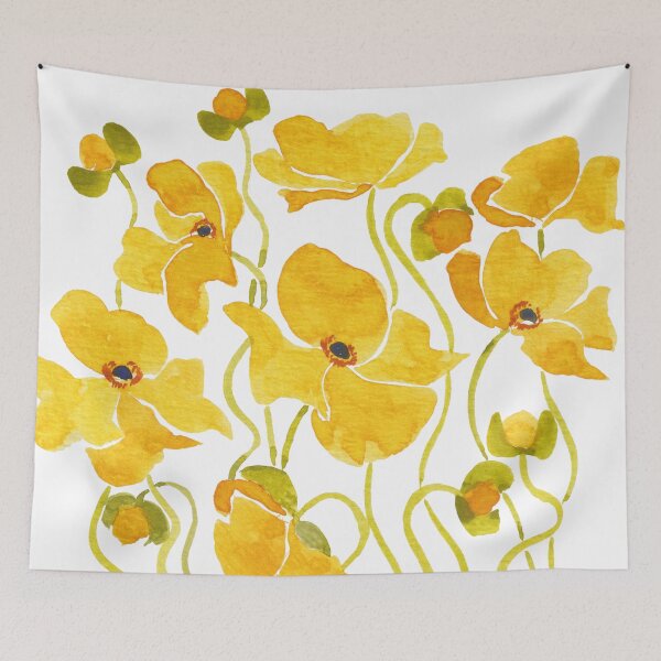 Item preview, Sunshine Yellow Poppies designed and sold by JRoseDesign.