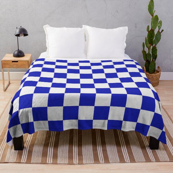 Item preview, Funky Checkered, Blue,Checkered Retro, Squares, Trendy, Boho,Trippy, 70s Vibes, Groovy Checkered designed and sold by lucentartshop1.