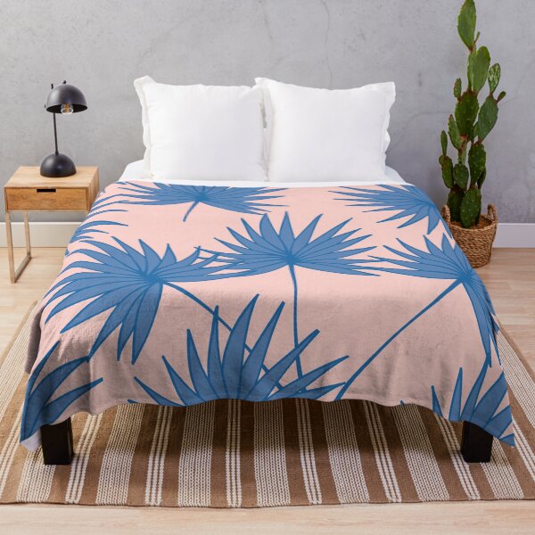 Item preview, Tropical Leaves Pattern Blue Saw Palmetto designed and sold by GraphicsClub.