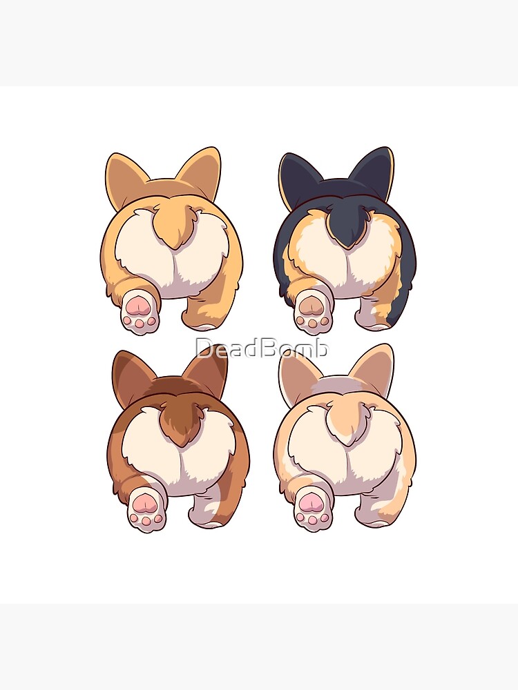 corgi butt throw pillow