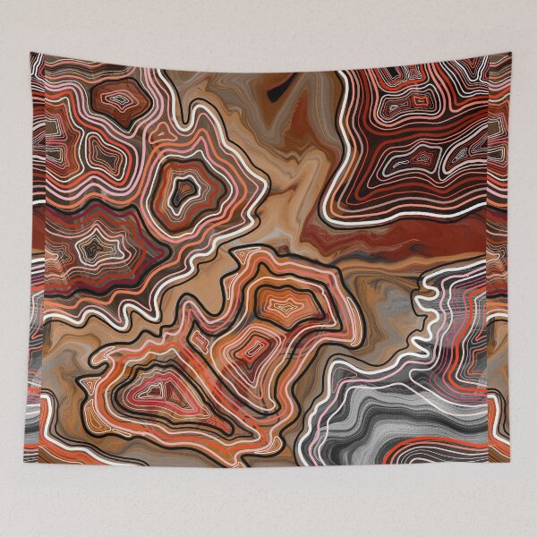 Item preview, Amber Hand Drawn Geode Digital Pattern designed and sold by Harriet Linton.