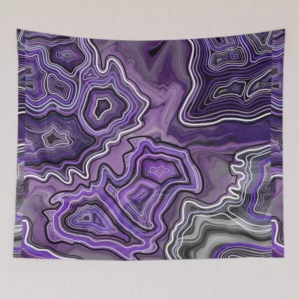 Item preview, Amethyst Hand Drawn Geode Digital Pattern designed and sold by Harriet Linton.