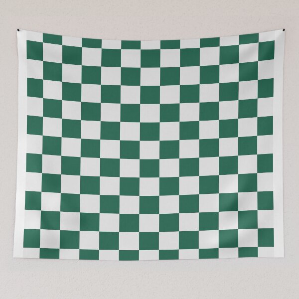 Artikelvorschau, Funky Checkered, Grün, Checkered Retro, Squares, Trendy, Boho, Trippy, 70er Vibes, Groovy Checkered entworfen und verkauft von lucentartshop1.