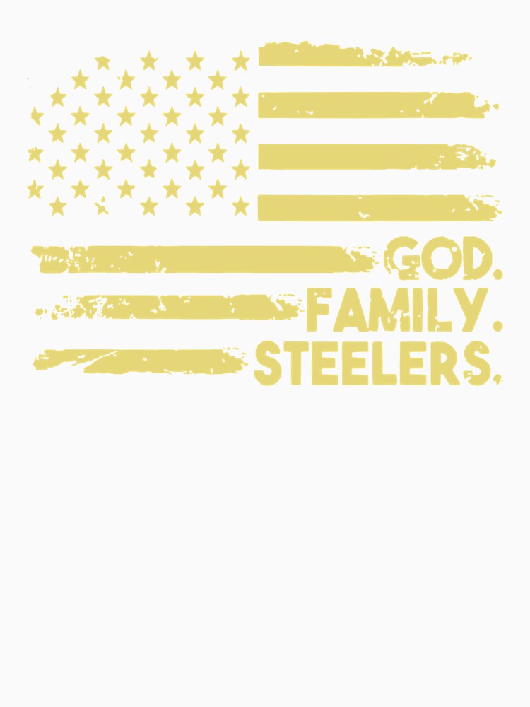 God Family Steelers Pro Us Flag Shirt Father's Day Dad Gift Pullover Hoodie