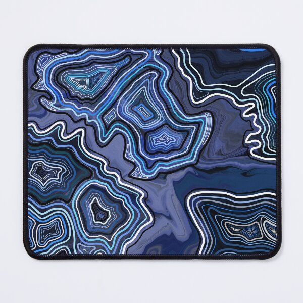 Item preview, Sapphire Hand Drawn Geode Digital Pattern designed and sold by Harriet Linton.