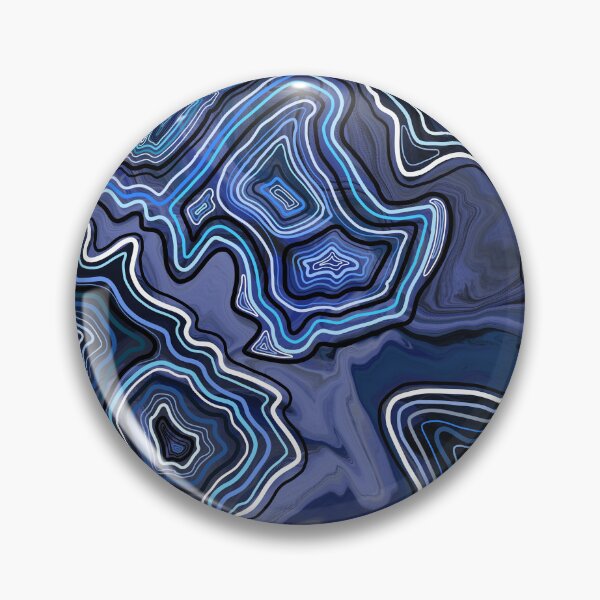 Item preview, Sapphire Hand Drawn Geode Digital Pattern designed and sold by Harriet Linton.