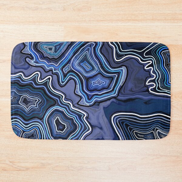 Item preview, Sapphire Hand Drawn Geode Digital Pattern designed and sold by Harriet Linton.