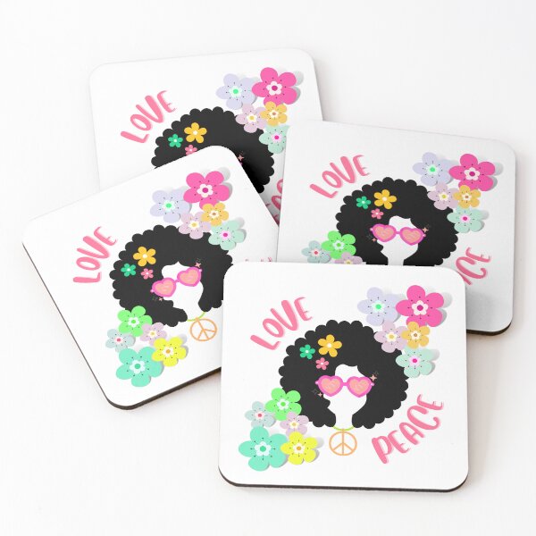 Item preview, Love and Peace...A simple design using brightly colored flowers..Flower Power! designed and sold by ditzy-designs.