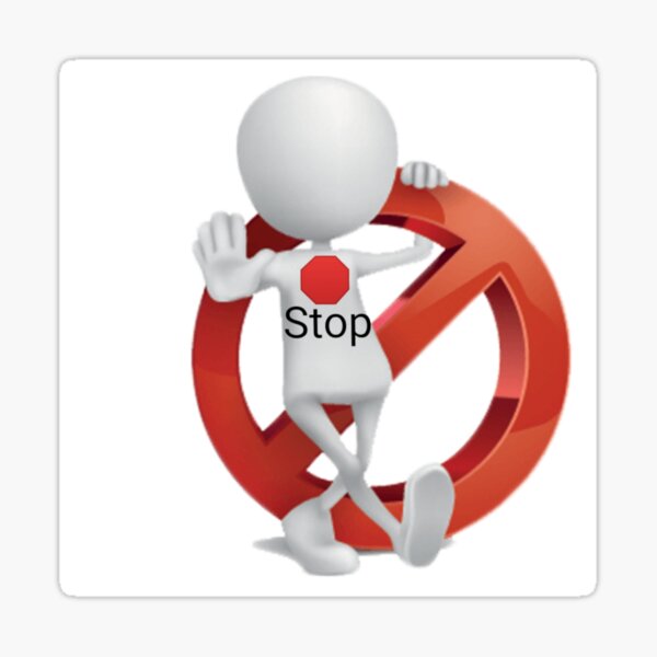 Stop at me Sticker