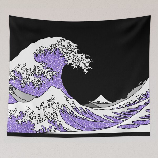 Item preview, The Great Purple Glitter Wave off Kanagawa designed and sold by Harriet Linton.