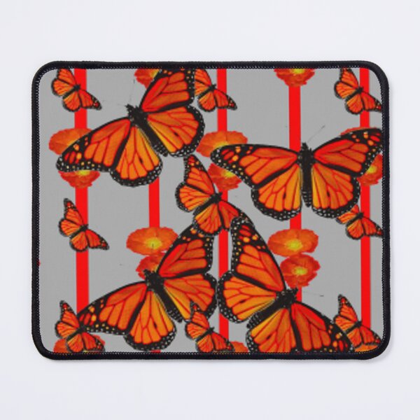 Item preview, MONARCH BUTTERFLIES POPPY FLOWERS  PATTERN GREY ART designed and sold by sharlesart.