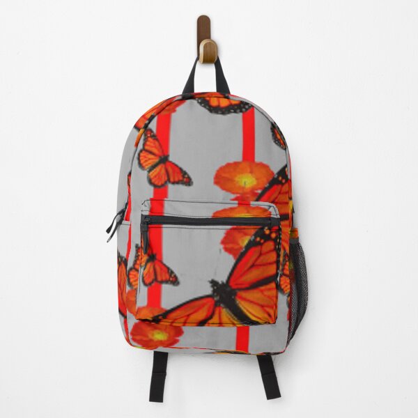 Item preview, MONARCH BUTTERFLIES POPPY FLOWERS  PATTERN GREY ART designed and sold by sharlesart.