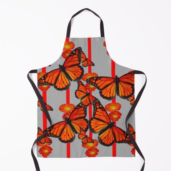 Item preview, MONARCH BUTTERFLIES POPPY FLOWERS PATTERN GREY ART designed and sold by sharlesart.