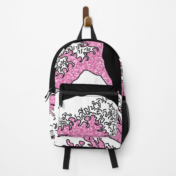 Item preview, The Great Pink Glitter Wave off Kanagawa designed and sold by Harriet Linton.