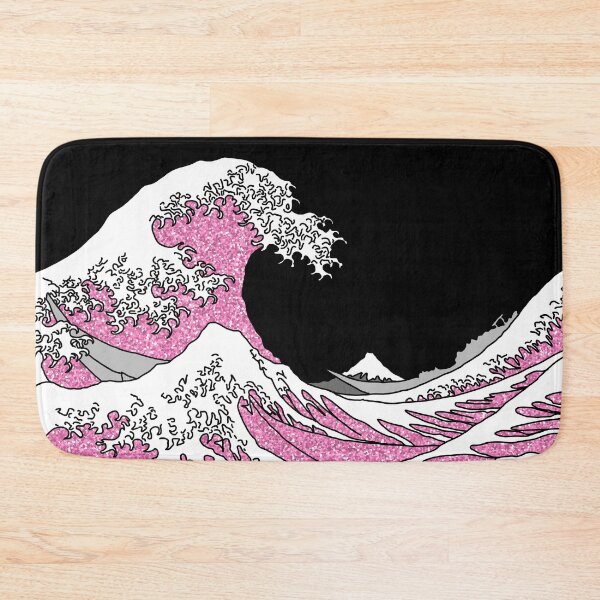 Item preview, The Great Pink Glitter Wave off Kanagawa designed and sold by Harriet Linton.